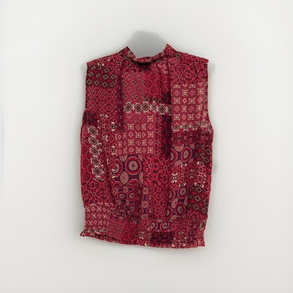Karl Lagerfeld patterned sleeveless blouse Multi Size L 0708